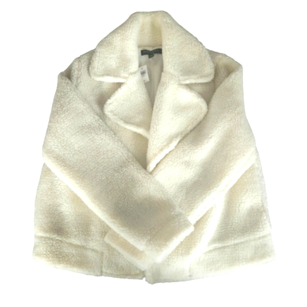 Banana Republic Women's White Sharpa Lined Jacket - Picture 5 of 16